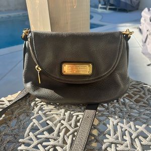 MARC BY MARC JACOBS Q NATASHA Taupe Leather Crossbody Shoulder Bag